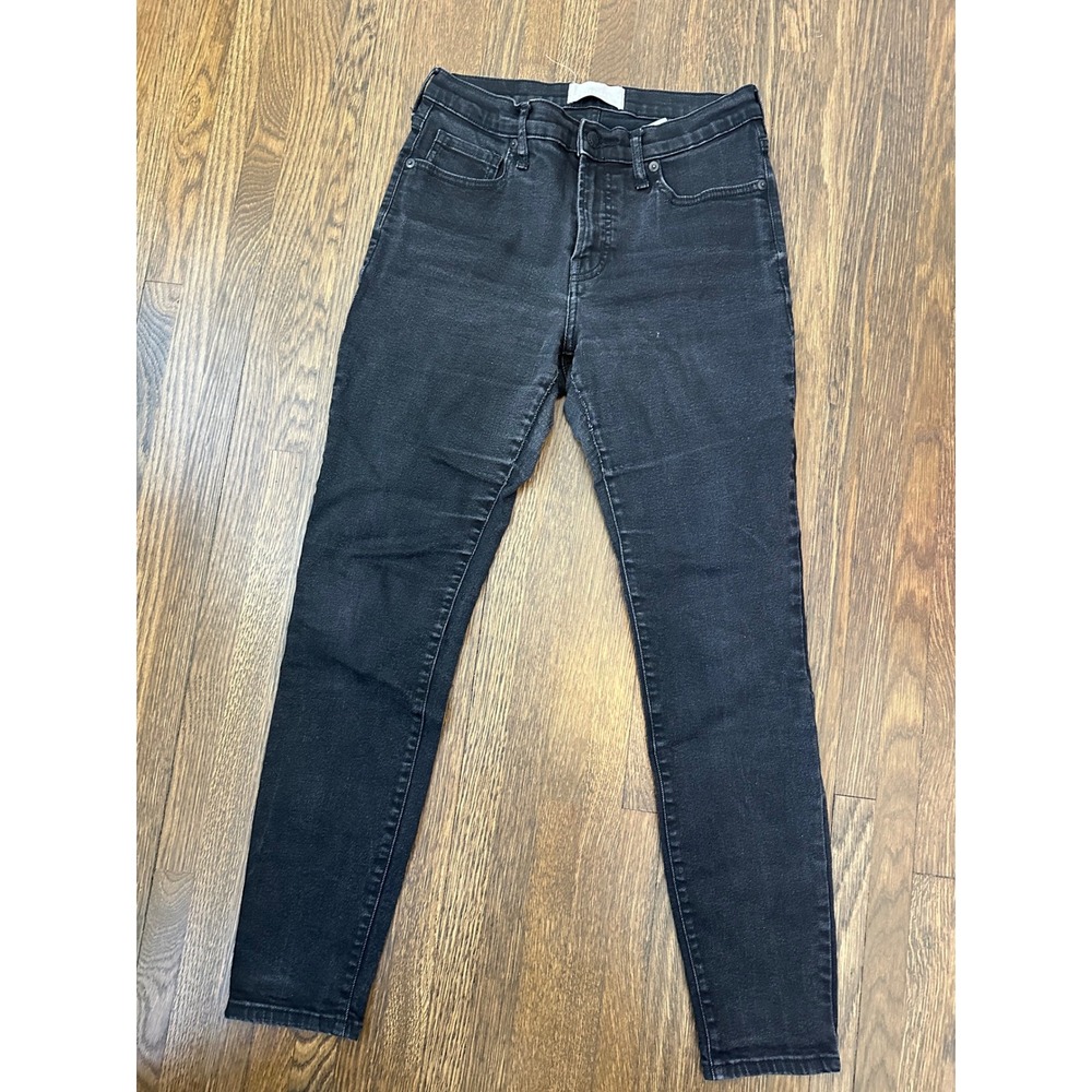 Everlane Womens High Rise Skinny Jeans Faded Black Stretch Denim Size 30